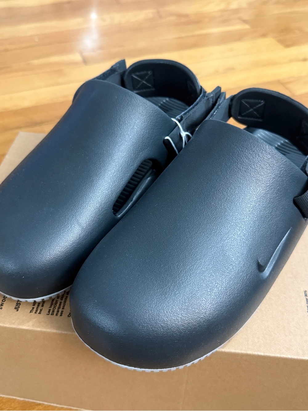 NEW Men's Size 11 Nike Calm Slide Black Sandals Smoke Grey Mule FD5130 007